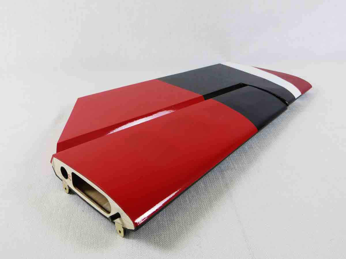 104" Extra 300 V2 Stab/Elevator Set w/ control horns- Red/White/Black - Image 2