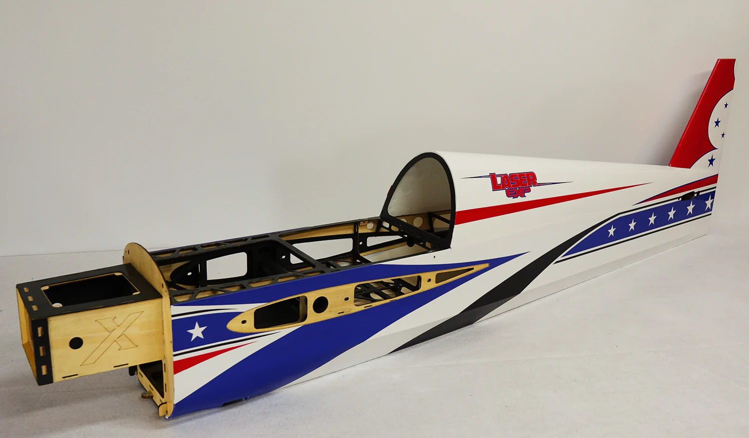 104" LASER-EXP Fuselage - Printed Red/White/Blue Scheme