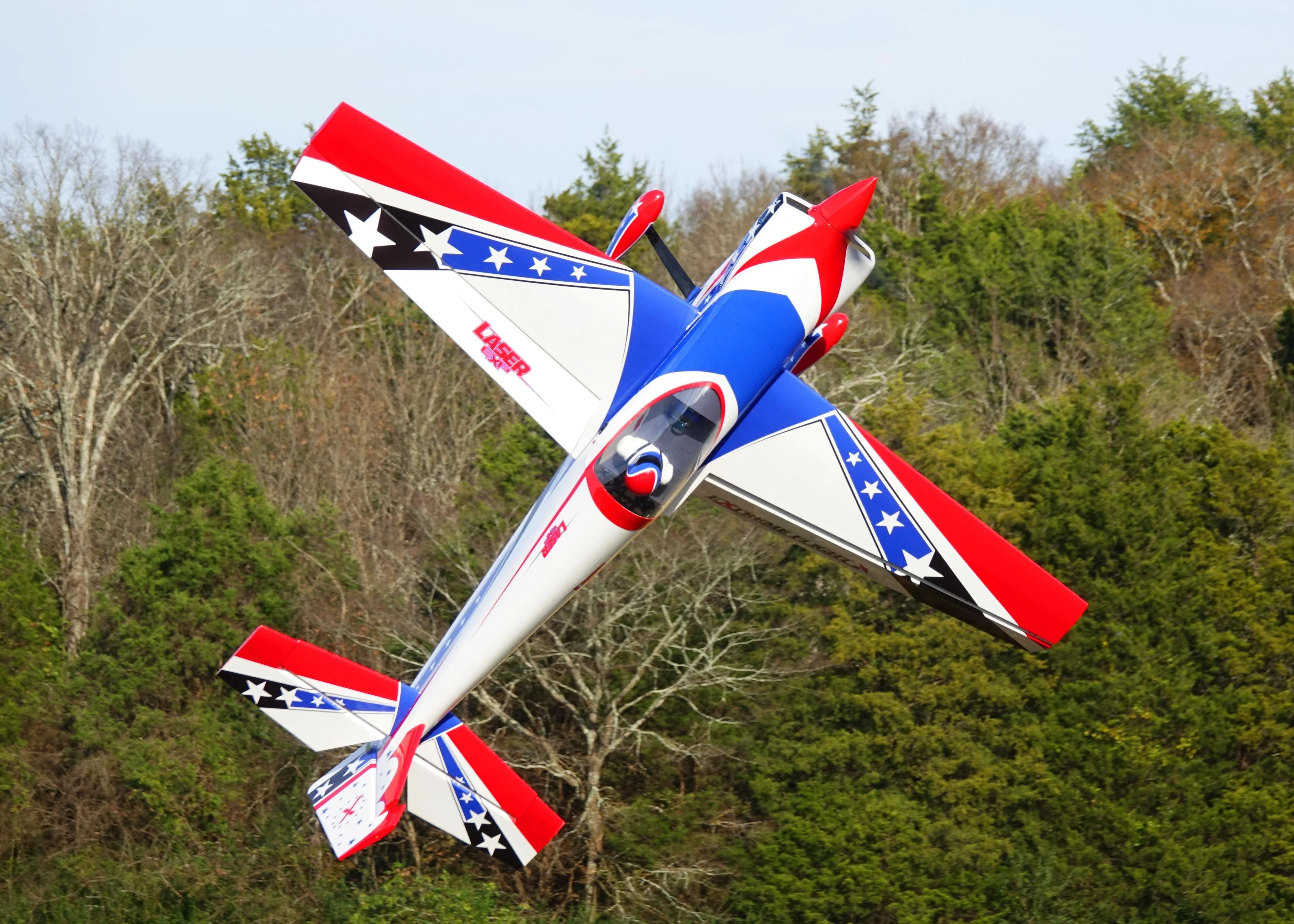 104" LASER-EXP Rudder Covering- Printed Red/White/Blue Scheme