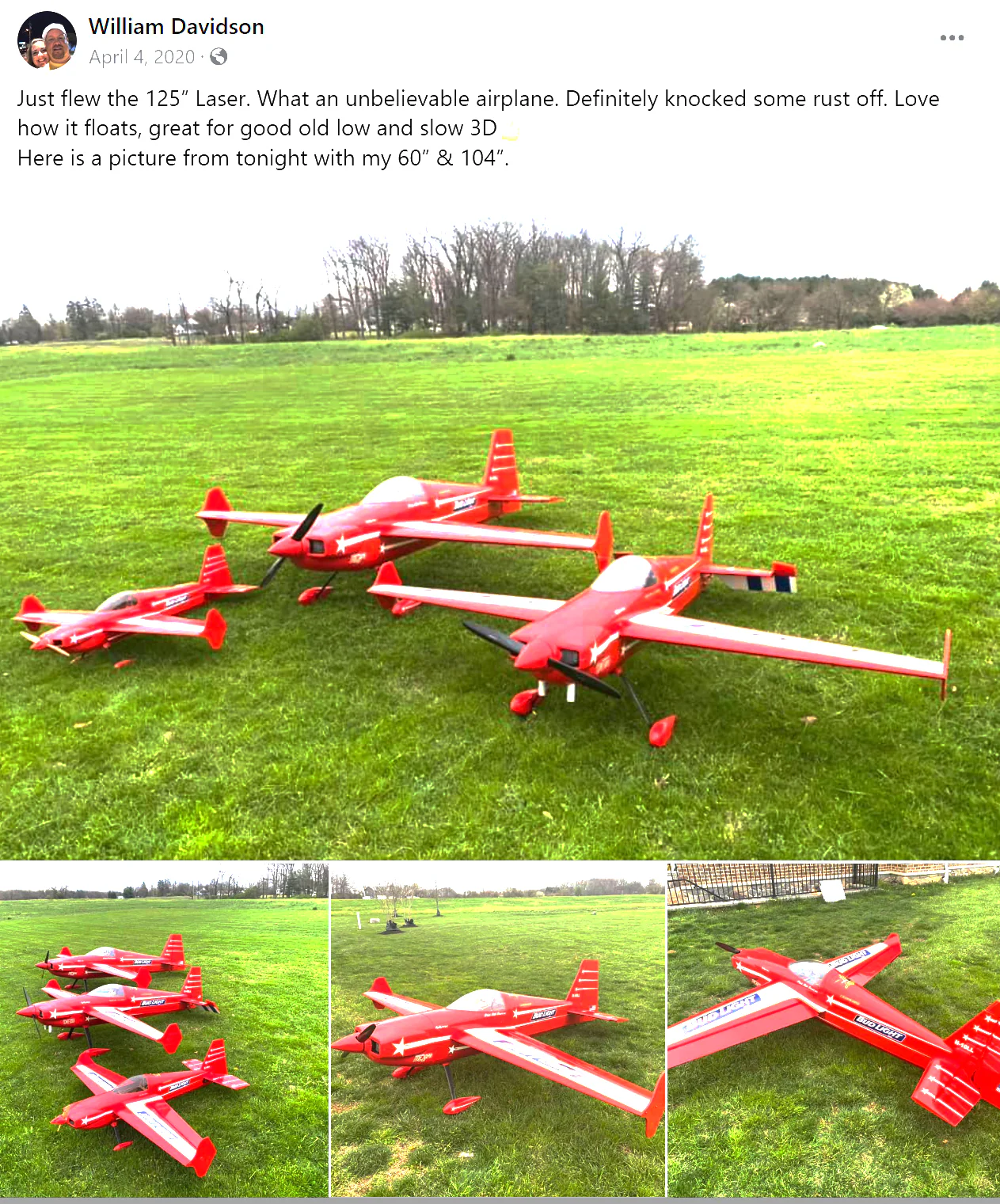 EF - 125" Laser V2 - "Traditional" Red/White/Gold (2 cylinder version) - Image 6