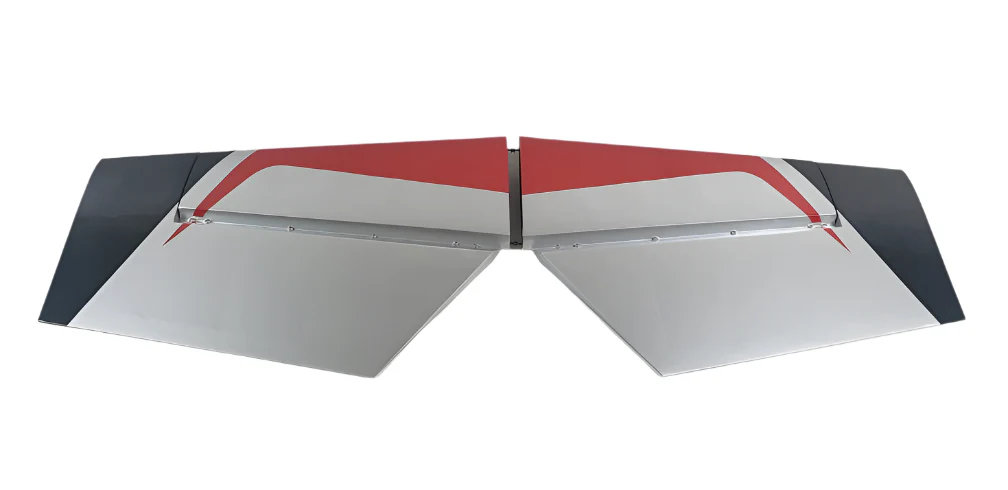 60" EXTRA NG Stab/Elevator Set w/ control horns - Red/Silver