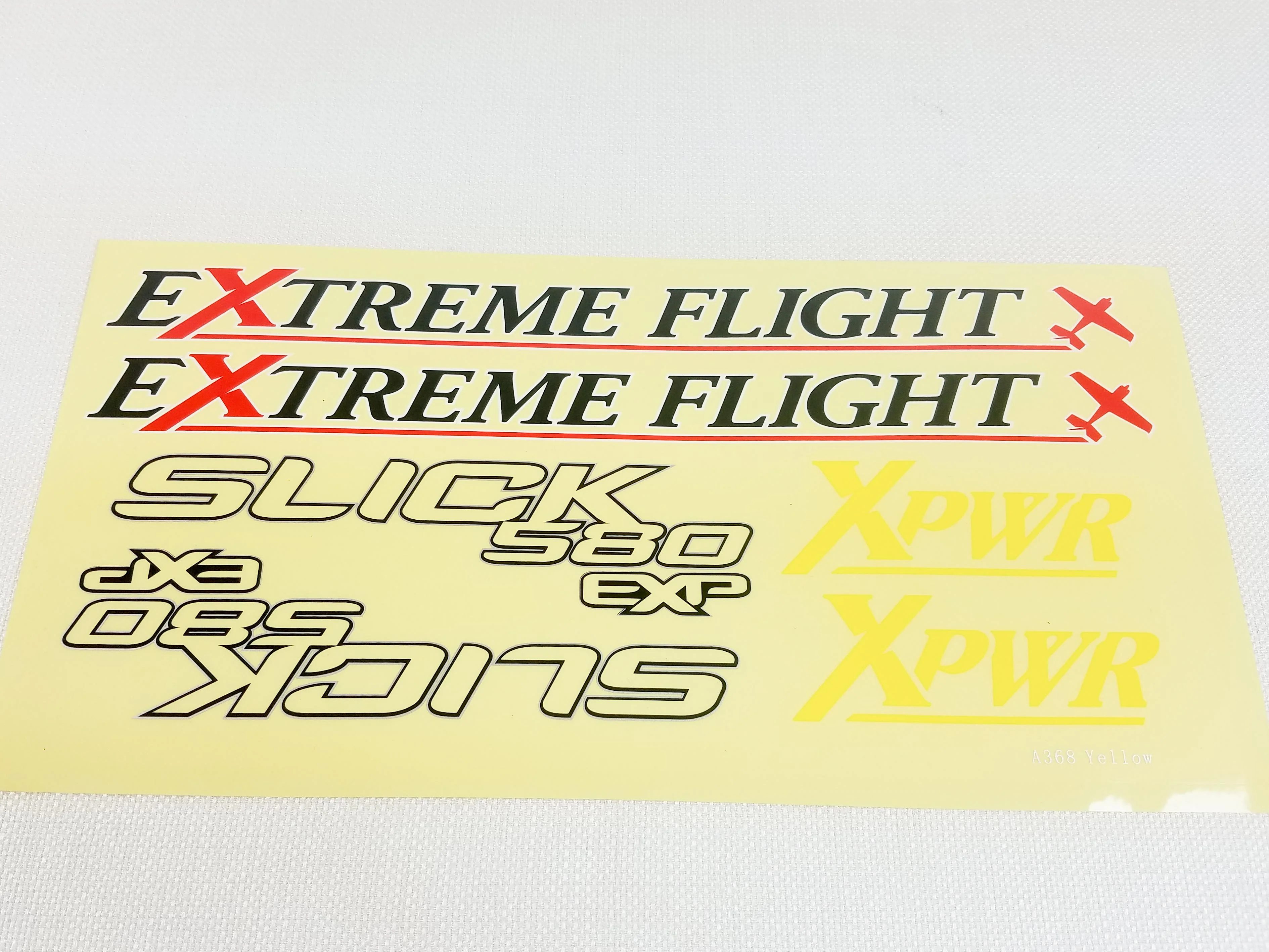 60" Slick 580 V2 Decal Sheet - Yellow/Blue