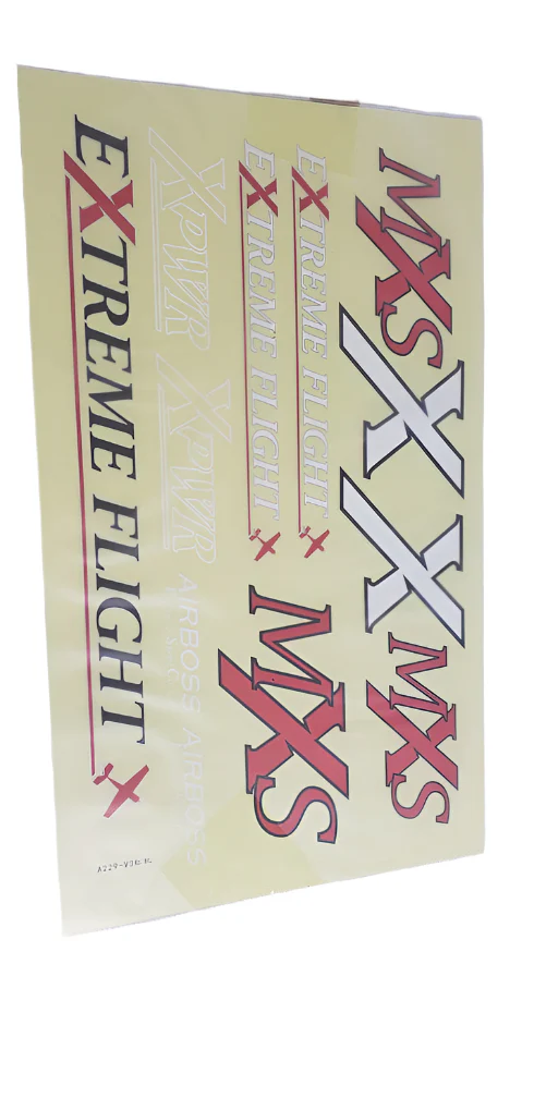 64" MXS V2 Decal Sheet - Red