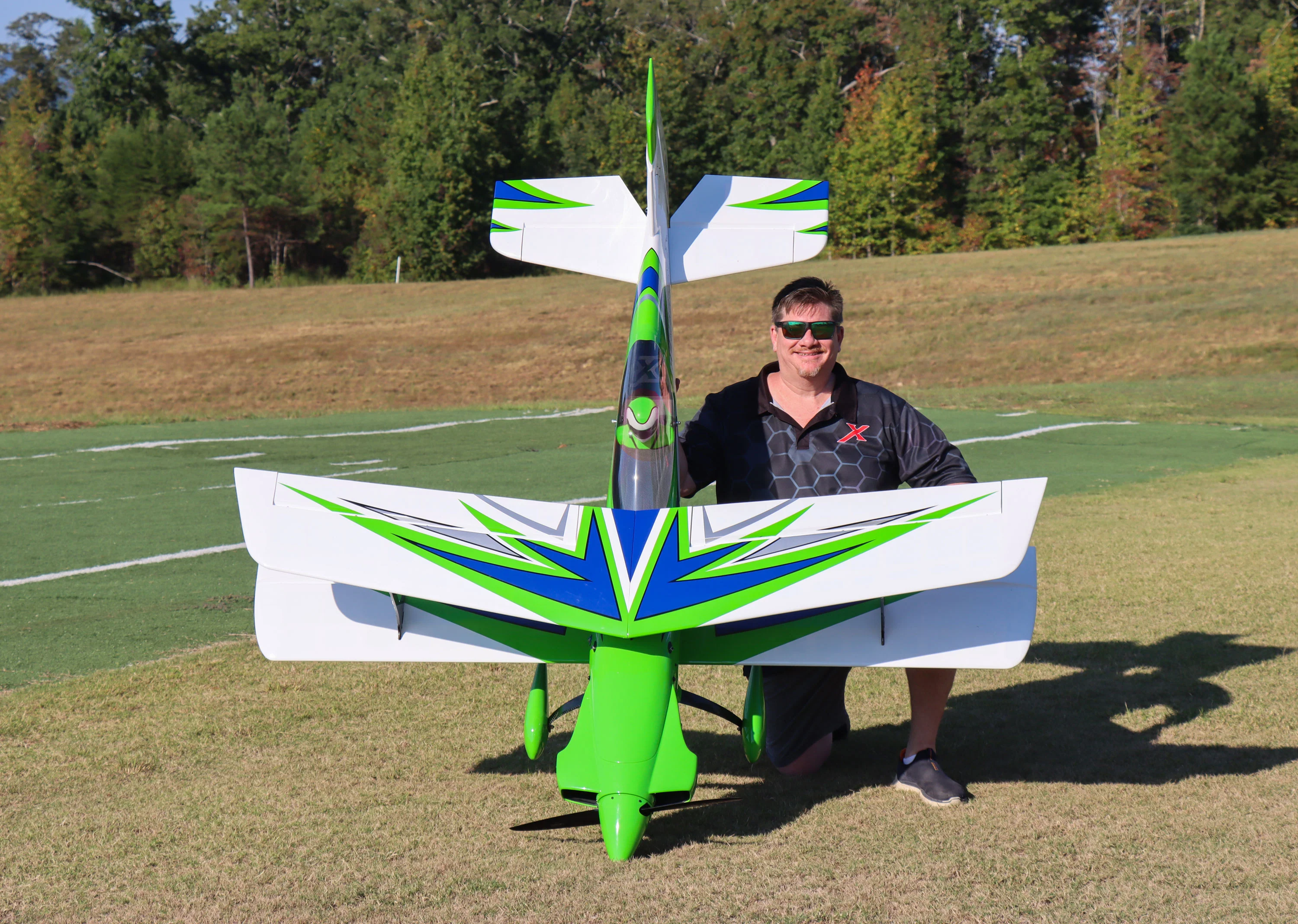 EF - 70CC Peregrine Biplane - Green/White - Image 3