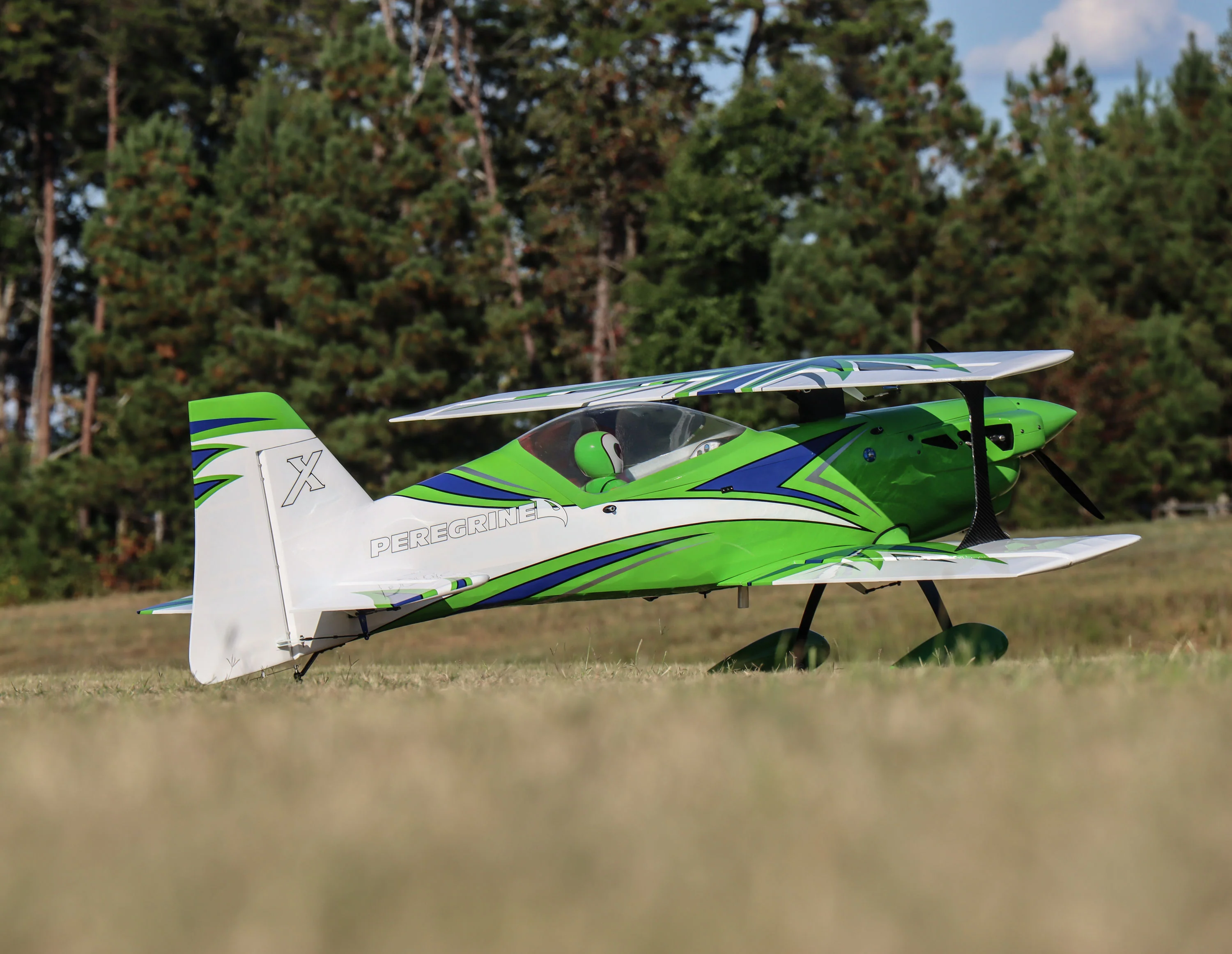 EF - 70CC Peregrine Biplane - Green/White - Image 5