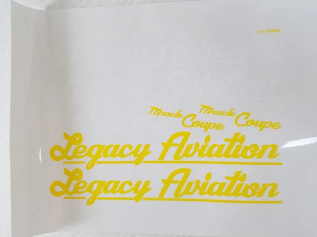 72" Muscle Coupe  Decal Set - Blue/Yellow Scheme