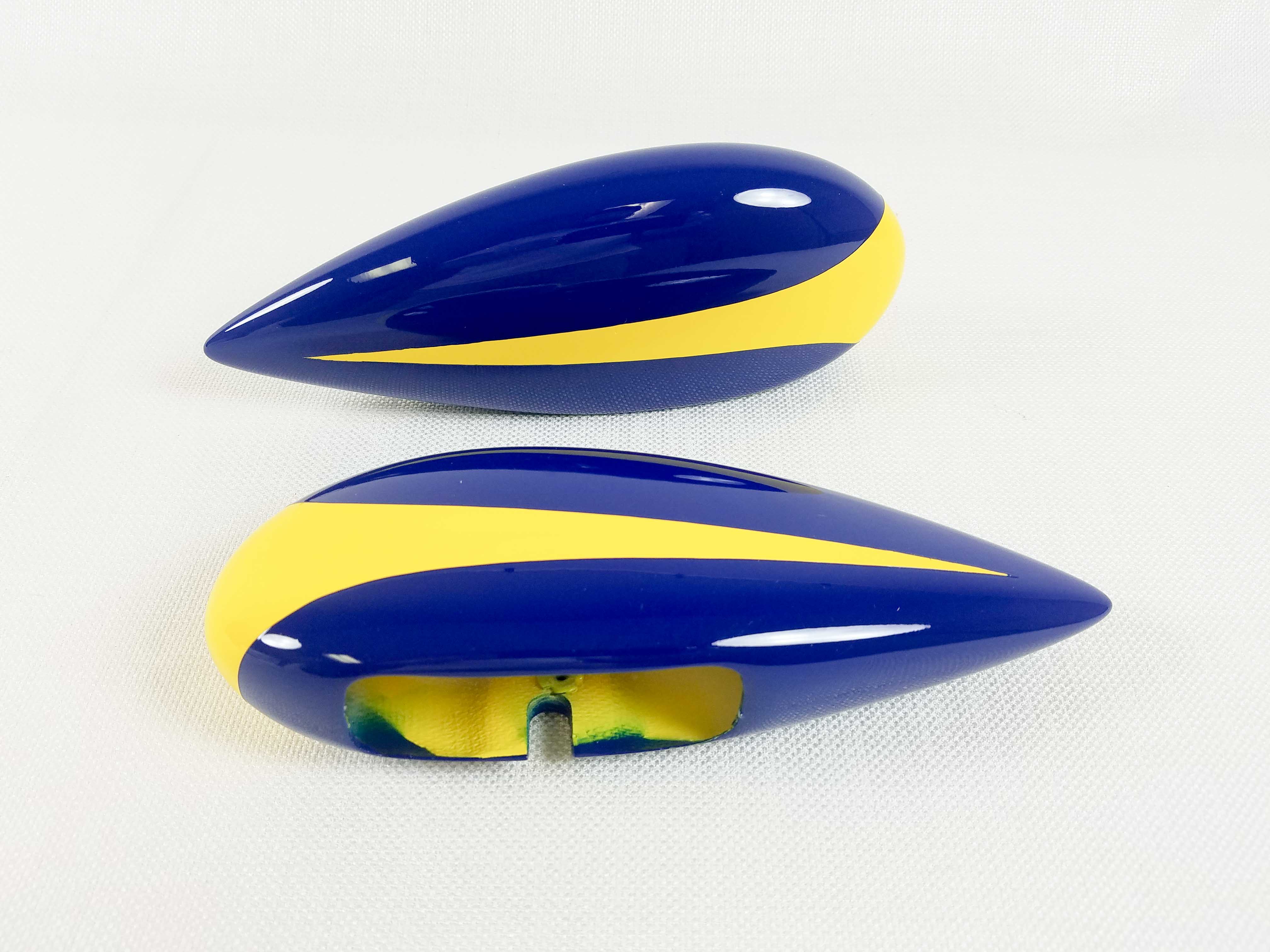 72" Muscle Coupe  Wheel Pants- Blue/Yellow Scheme