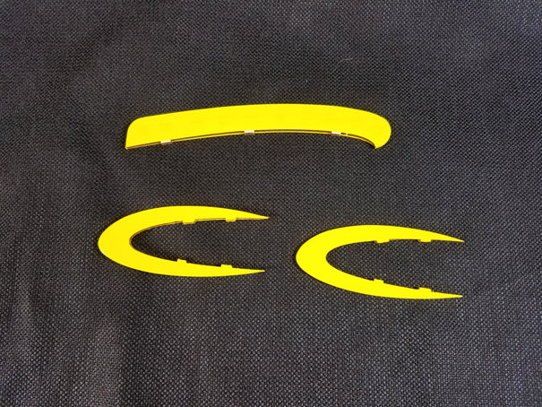 84" Bushmaster V1 Wing Fences (6 pieces) - Yellow/Black