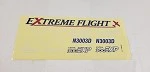 85" Extra 300-EXP Decal Sheet- Orange/Blue