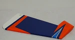 85" Extra 300-EXP Rudder w/ control horn- Orange/Blue