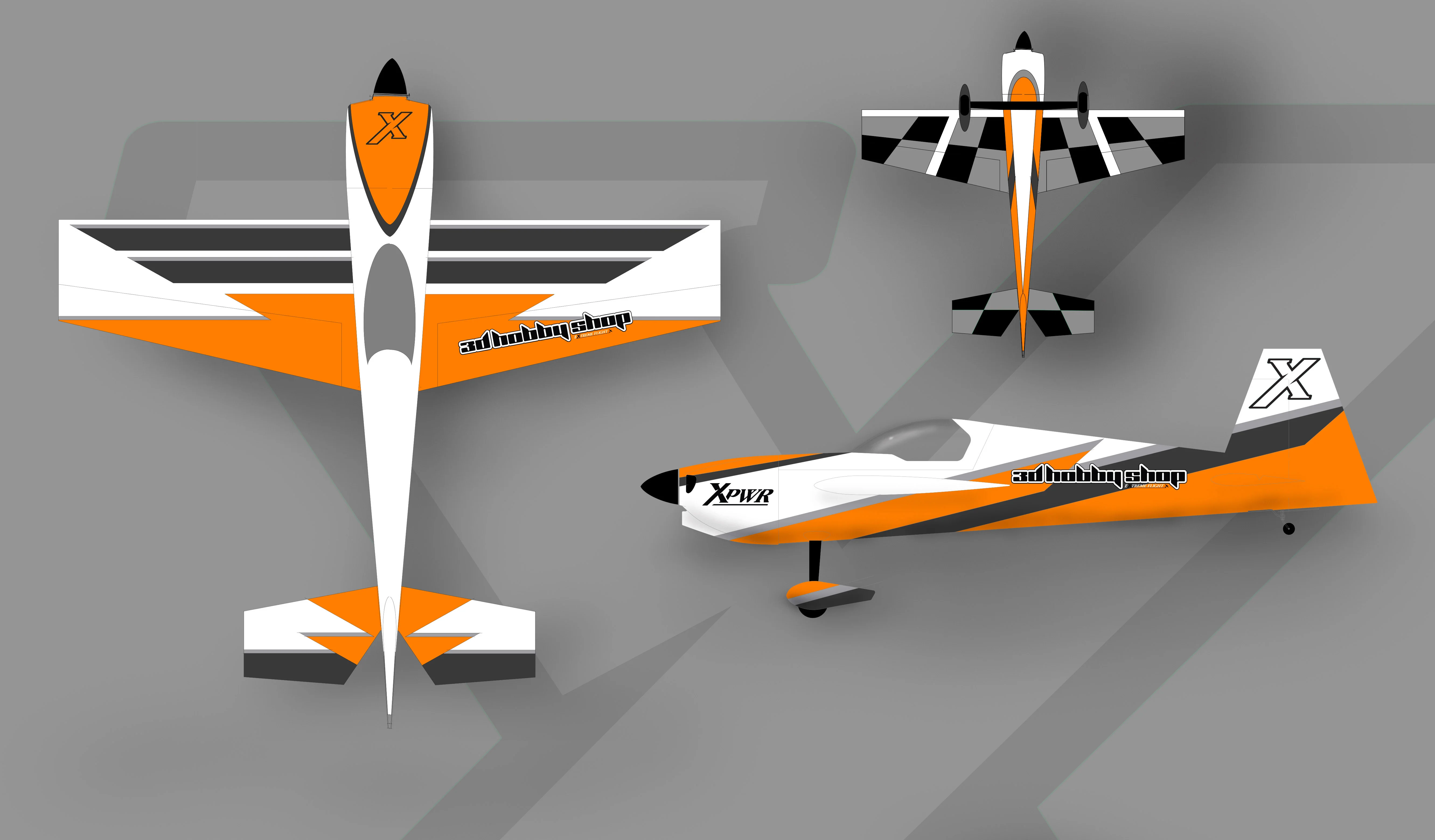 3DHS - 92" Edge 540 V2 - Orange/White - Image 6