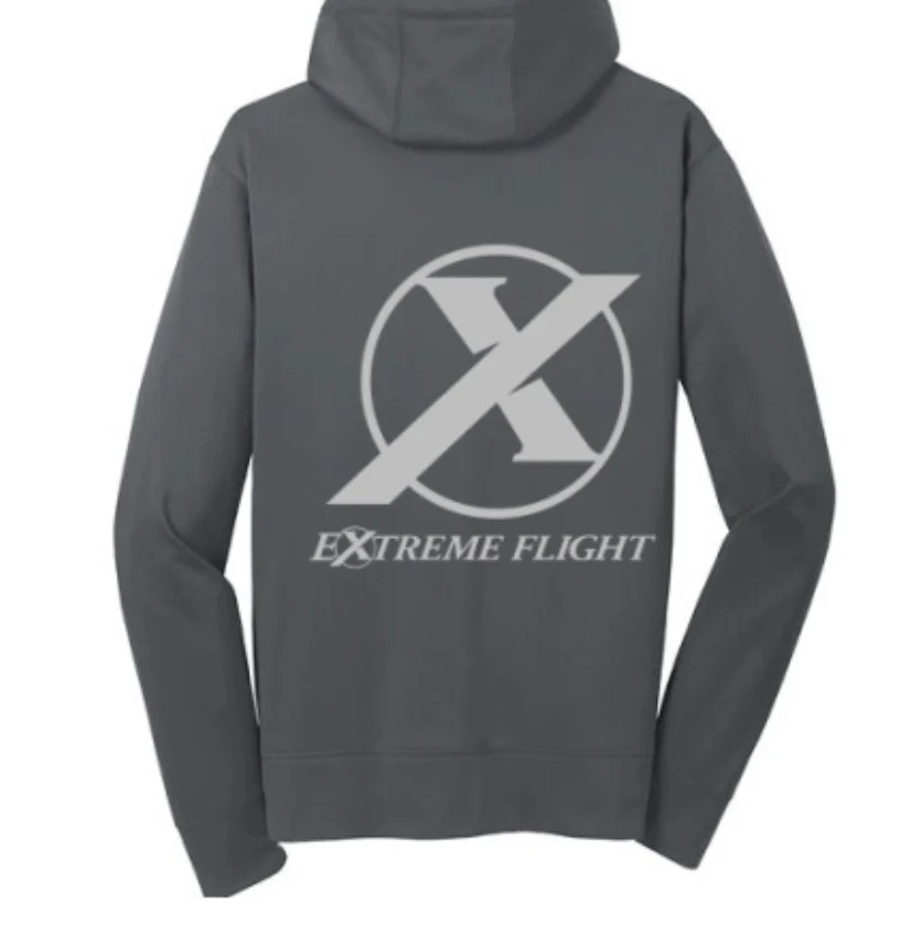 Extreme Flight DELUXE ZIP Hoodie - GRAY - Image 2