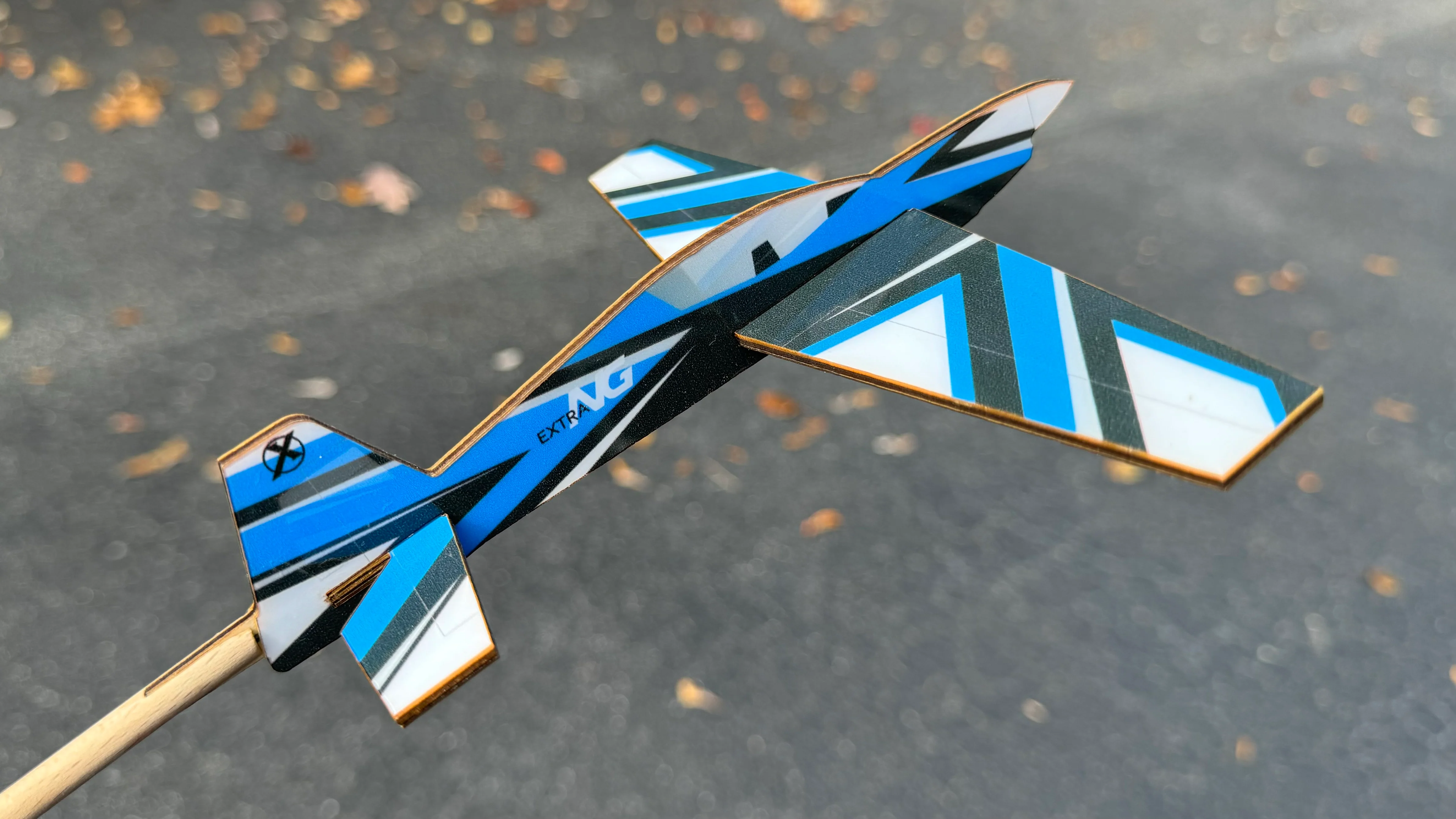 Extreme Flight Stick Plane - Extra NG Sky Blue/Black/White