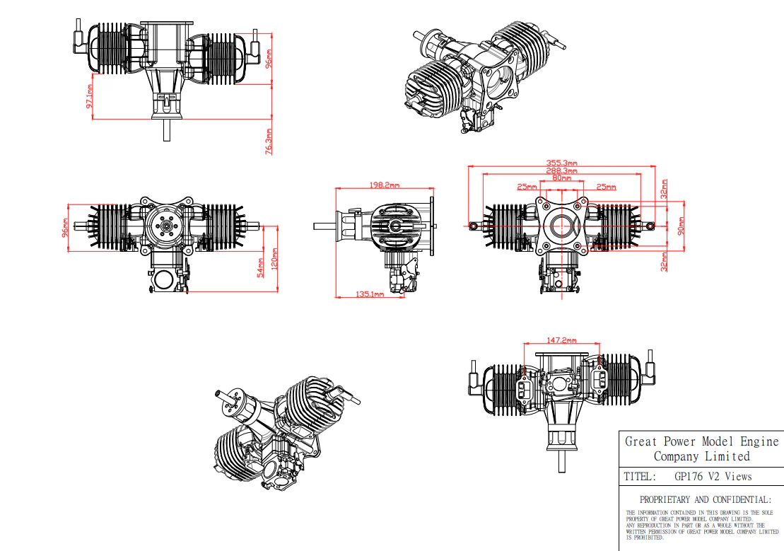 Great Power GP-178 Twin Gas Engine - Image 4