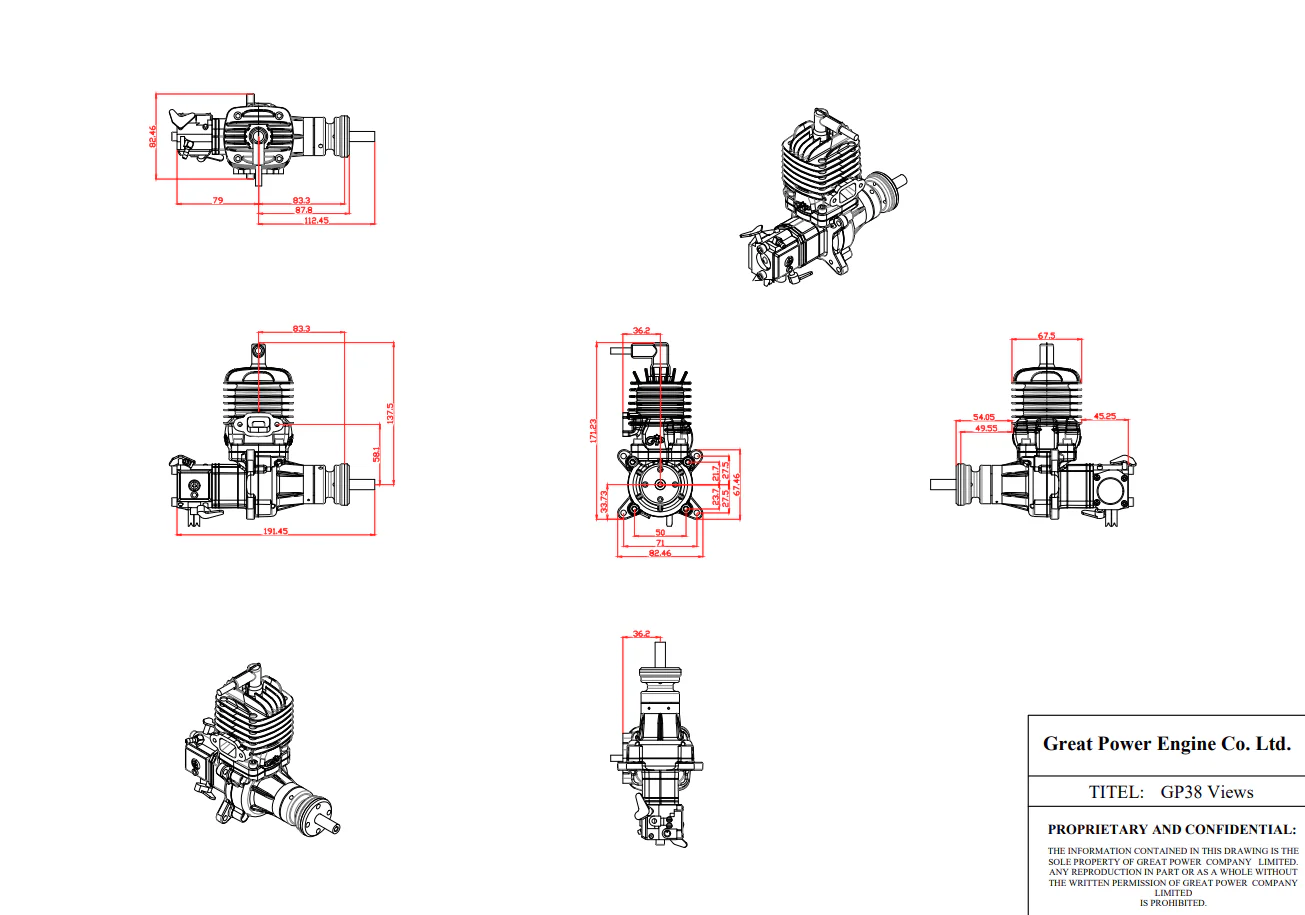 Great Power GP-38 Gas Engine - Image 3