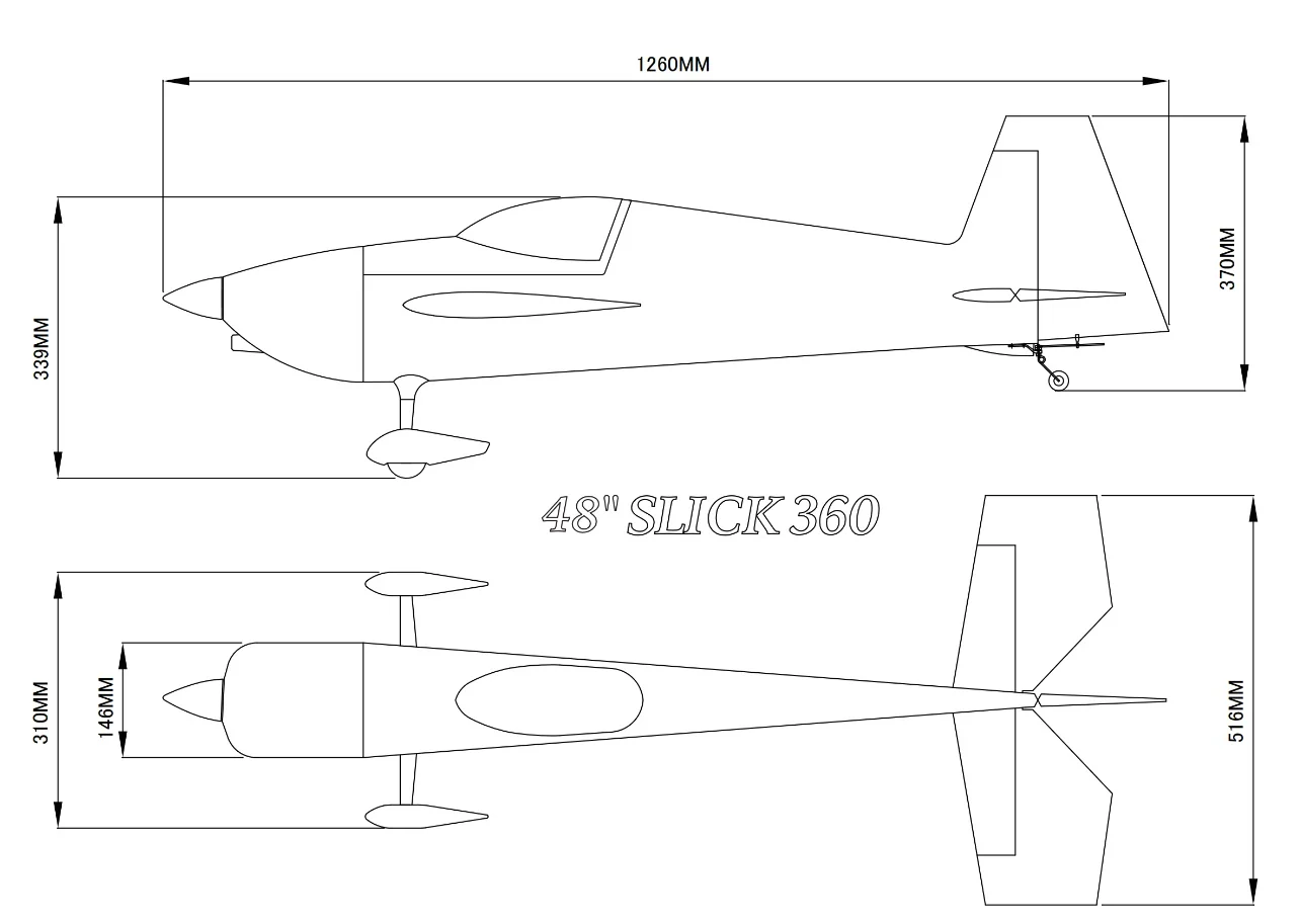 SW - 48" Slick 360 V2 - Yellow/Red Scheme D - ARF - Image 10