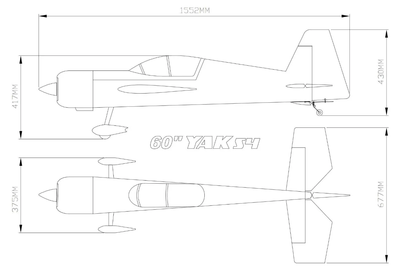 SW - 60" Yak 54 - White/Orange - B  PNP - Image 4