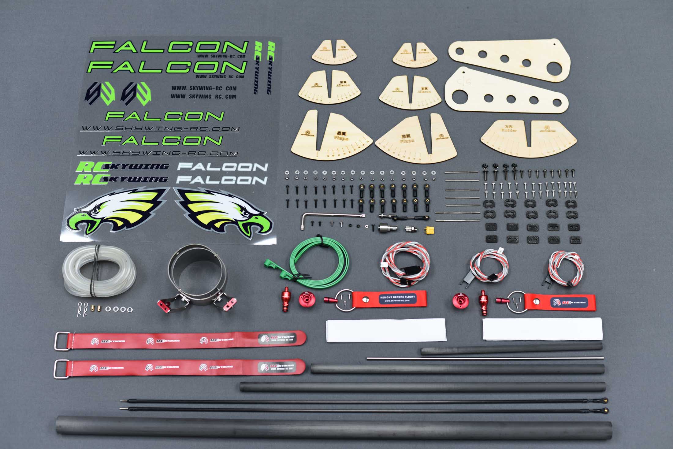 SW - Falcon 1.8M - Red/Metal Grey - ARF - Image 5
